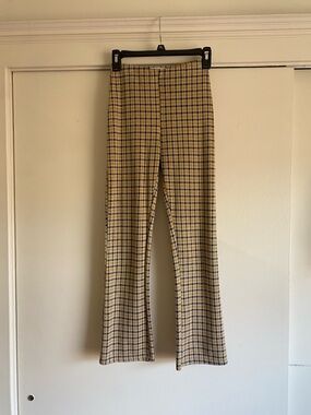 Urban Outfitters Yellow Plaid Houndstooth Pant